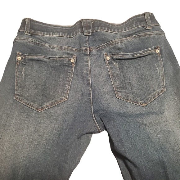 Wit & Wisdom Size 8 Petite (30x26.5) Ab Solution Skinny Slight Distressed Jeans - Picture 3 of 8